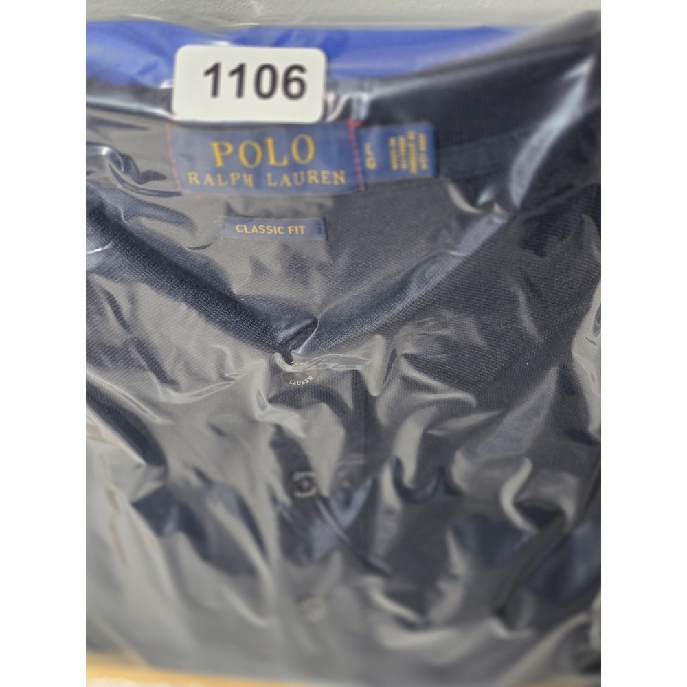 Polo Ralph Lauren Mens Size Lg‎ Classic Fit Colorblock Polo Shirt Navy White Red - Picture 9 of 9